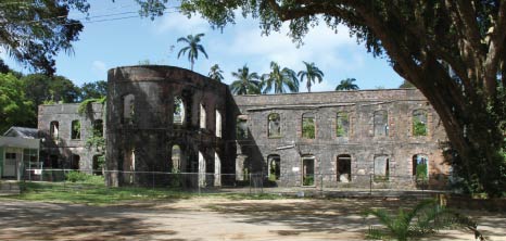 Ruins that Remain of the Farley Hill Mansion, Farley Hill National Park, St. Peter, Barbados Pocket Guide