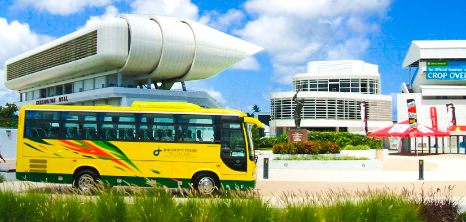 Johnson's Tours Bus Outside Kensington Oval, Bridgetown, Barbados Pocket Guide