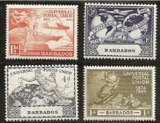 Postal Service Old Stamps, Barbados Pocket Guide