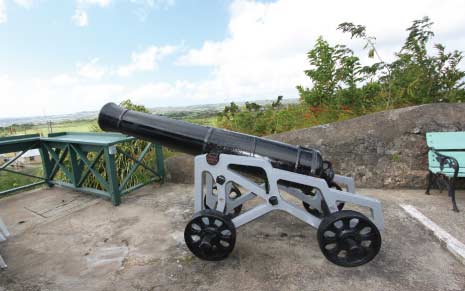 Canons on Display at Gun Hill Signal Station, St. George, Barbados Pocket Guide