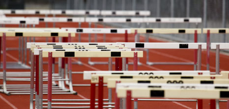 Hurdles on Olympic Track